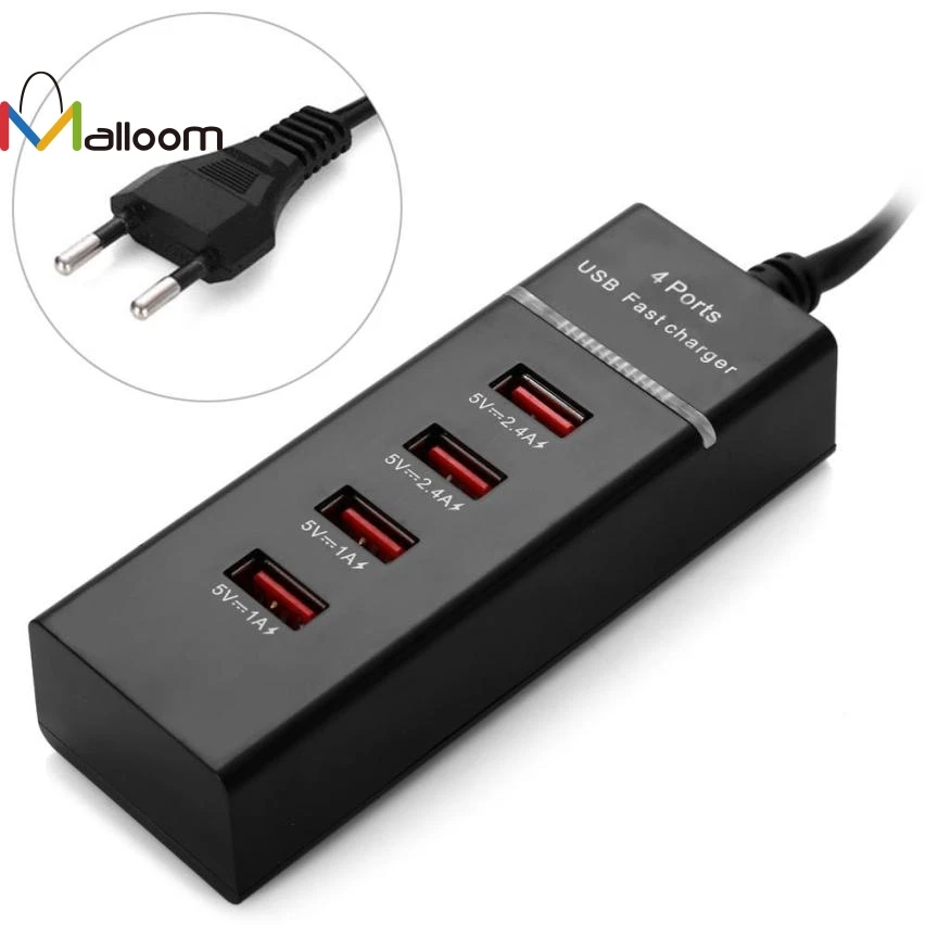 Malloom Новое поступление ЕС штекер usb универсальный 4 порта USB настенное зарядное устройство с адаптером станция#30