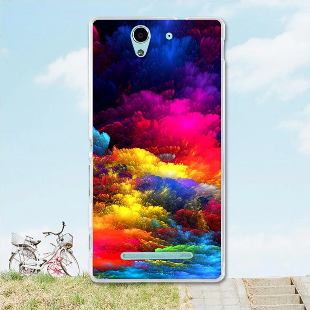 ТПУ мягкий чехол для флип sony Xperia C3 чехол для телефона D2533/C3 Dual D2502 coque fundas чехол с изображением животных для sony c3