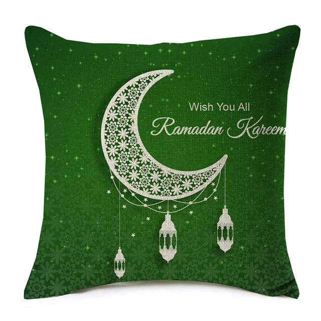 Рамадан Карим украшение ИД Мубарак Луна мечеть льняная наволочка декоративные подушки для дивана декоративные подушки 40253 - Цвет: P