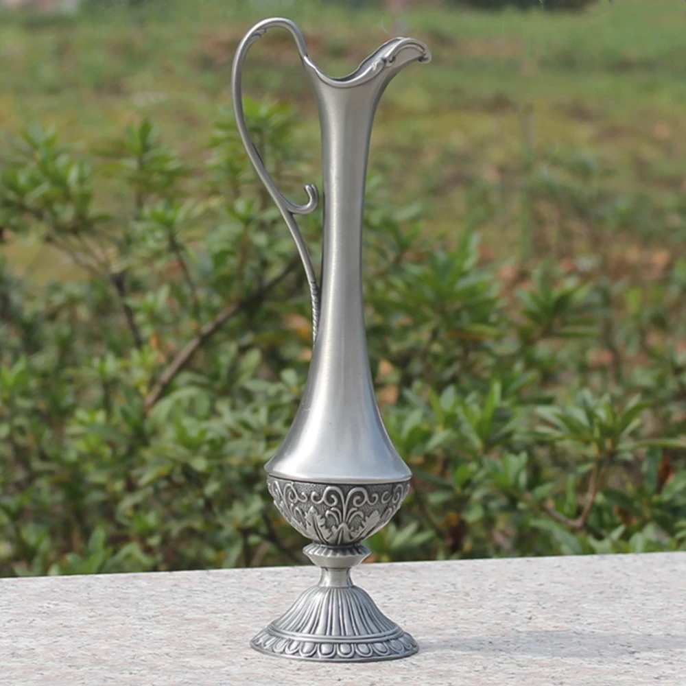 Горячая Оловянная металлическая Цветочная ваза для украшения дома