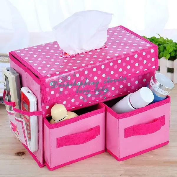 Sweet florid Nonwoven multifunction home desktop storage box tissue Hot Drop Shipping/Free Shipping | Дом и сад