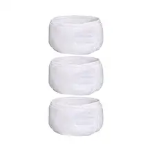 3 шт., самоклеящаяся повязка на голову для спа-макияжа, махровая повязка на голову, эластичная спортивная повязка на голову для йоги и душа, белая повязка на голову