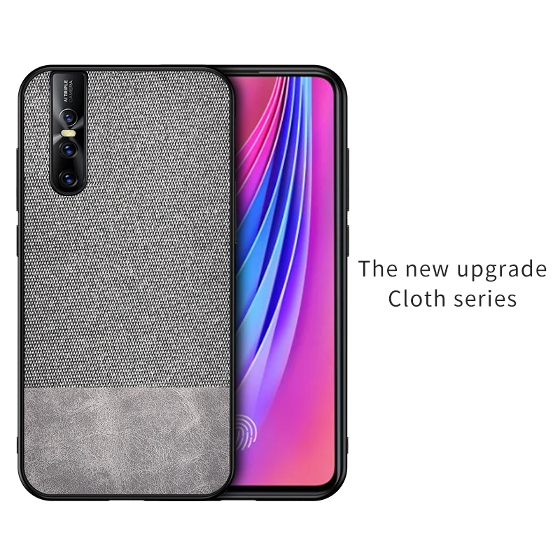 For VIVO V15 Pro Case Fabric Cloth shockproof Coque back Cover Soft Silicone Bumper Fundas For VIVO V15Pro V15 Phone Case
