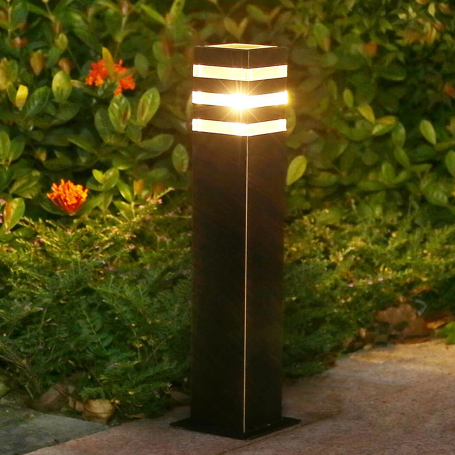 Jardim ao ar Lâmpada de Alumínio Thrisdar Livre Caminho Gramado E27 Villa Pátio Pilar Paisagem Parque Rua Bollard Luz