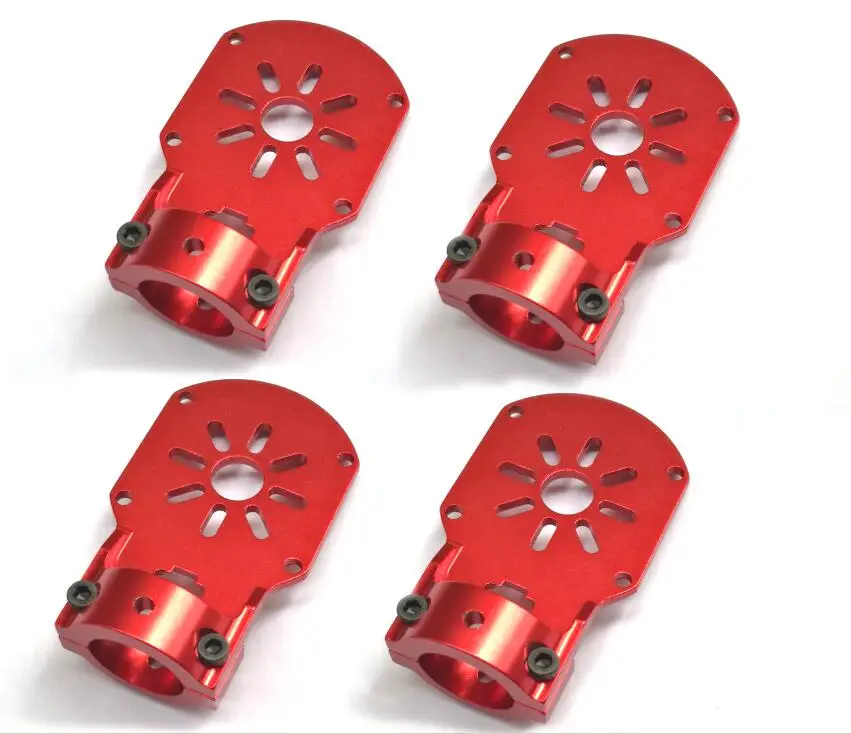 4Pcs Red Aluminium Alloy Motor Mount Holder for 18mm Carbon Glass Fiber Tube