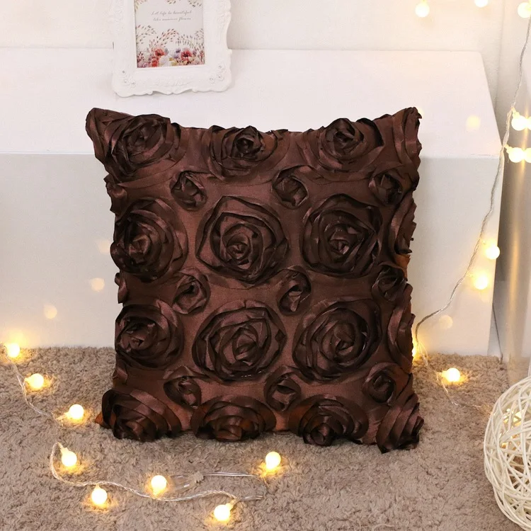 Чехол для подушки с объемным цветочным рисунком, домашний декор, диванное постельное белье, поясная наволочка