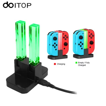 

DOITOP 4 in 1 LED Charging Dock Station Charger Stand for Nintend Switch NS Switch Joy-Con Video Game Console Charger Station