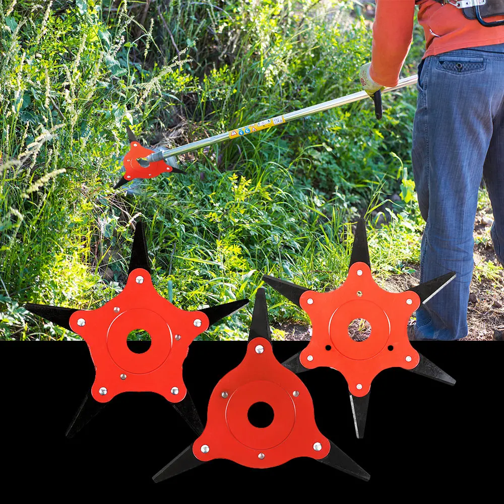 6 Teeth Brush Cutter Metal Blades Trimmer Head For Lawn Mower Garden Grass Trimmer Head Practical Grass Trimmer Head
