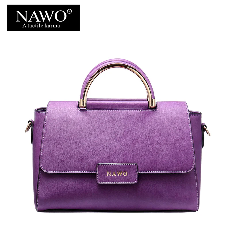 

NAWO Luxury Brand Lady Top-handle Bag Boston Women Shoulder Tote Bags New Designer Split Leather Crossbody Bag Female Sac A Main