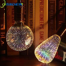 LED Light Bulb Edison E27 3D Decoration Lamp 85-265V Holiday Lights A60 ST64 G80 G95 G125 Night Lamp ChristmasDecoration