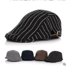 Регулируемые шапки для мальчиков и девочек, Осенние простые полосатые шапки Boina Militar в английском стиле, берет, Детская кепка, Casquette HT52016+ 20