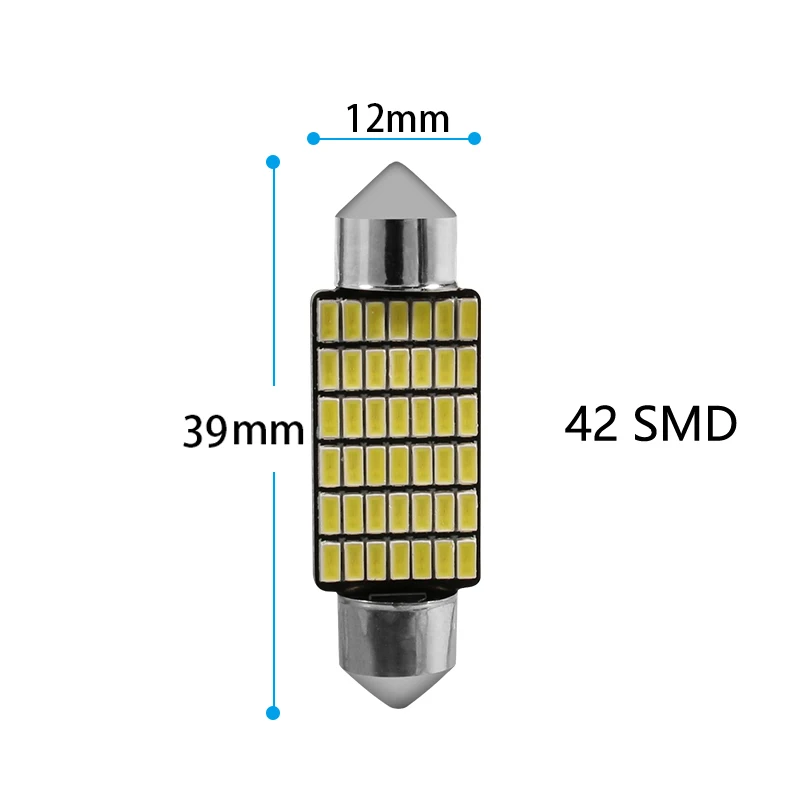 1 шт. 3014 led гирлянда canbus лампы c5w c10w 31 мм 36 мм 39 мм 42 мм светодиодные лампы для авто Интерьер лампа для чтения багажник лампа чистый белый