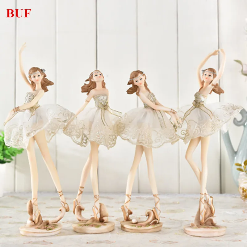 

BUF Resin Craft Ballet Beauty Statue Resin Ornaments Home Decoration Accessories Craft Statue Creative Girl Sculpture Gift