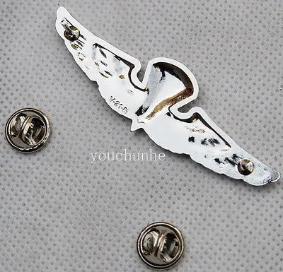 US U.S. Navy Parachute Parachutist Landings Wings Badge Pin Silver-US198