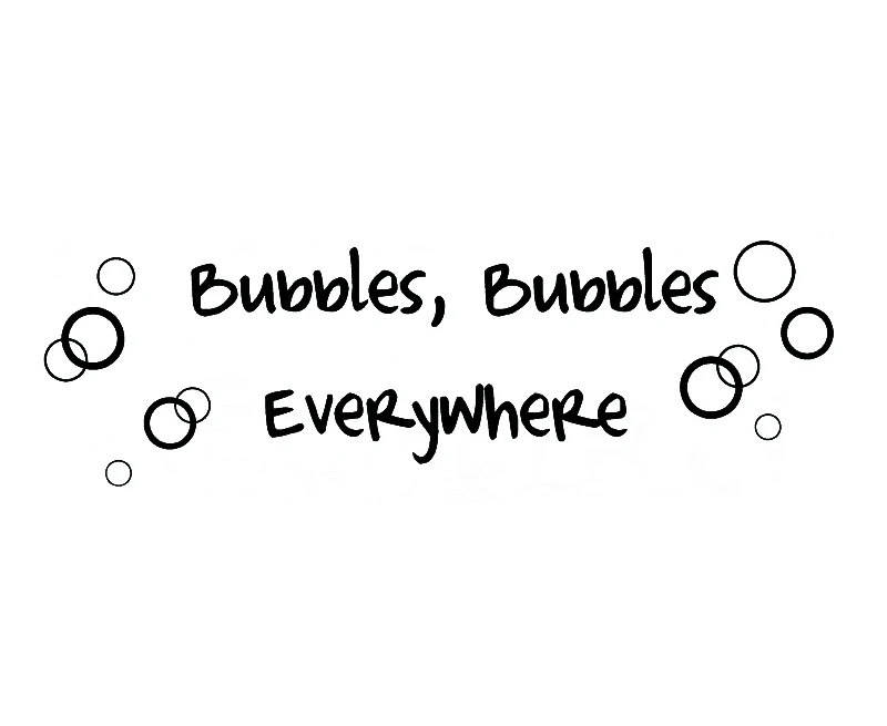 free shopping!Wall Decal Sticker Quote Vinyl Art Lettering Bubbles Everywhere Bathroomwall stickers |