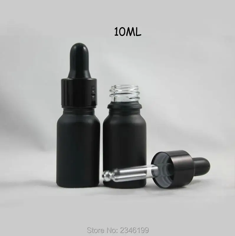 10ML 30pcs/lot Matte Black Empty Liquid Dropper Bottle DIY Glass Cosmetic Essential Oil Package Perfume | Красота и здоровье
