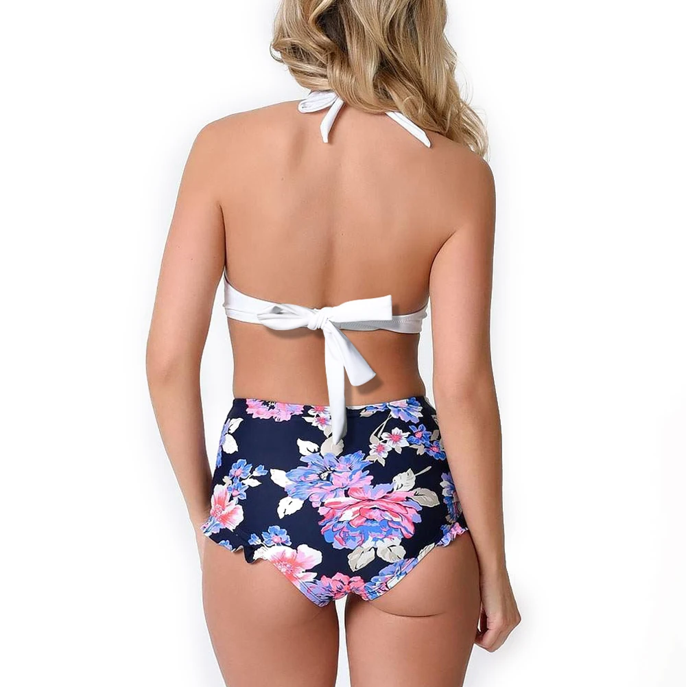 Vintage_Pin-Up_Style_White_Halter_Underwire_Swim_Top_1