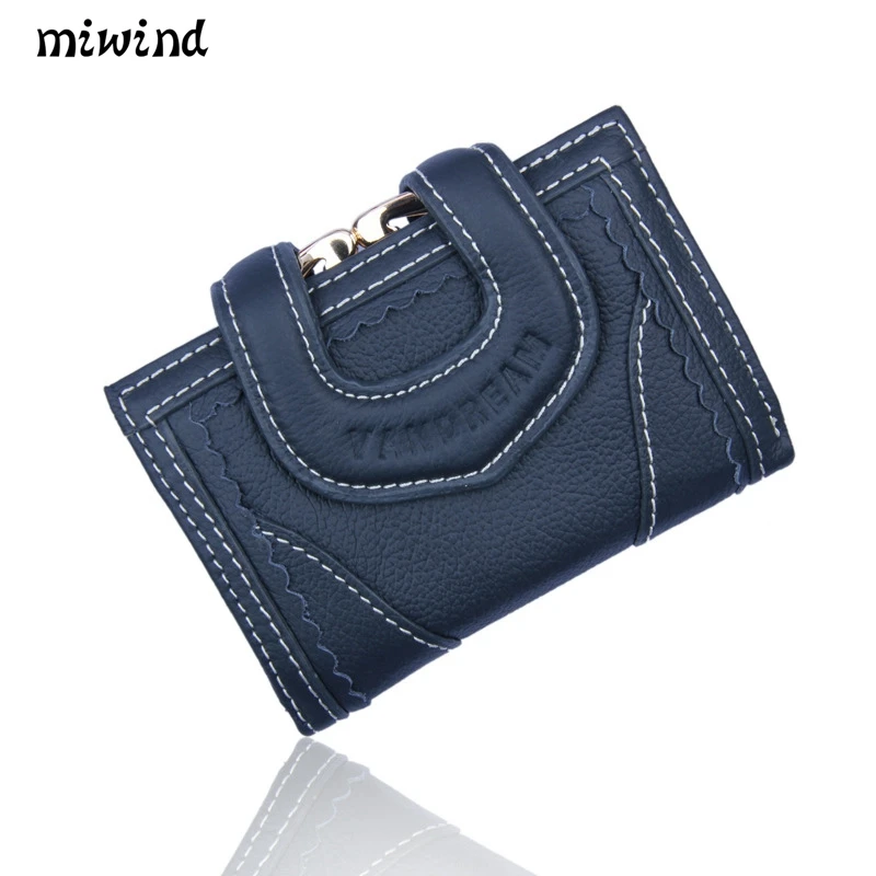Women s Genuine Leather MIWIND2017 new well known brand ladies cowhide wallet high quality fashion multi
