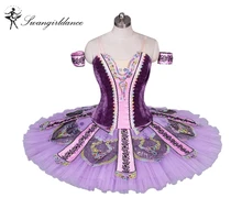 Women Professional Ballet Tutus Purple Adult Ballet Stage Costume Performance Pancake Tutu BT9033