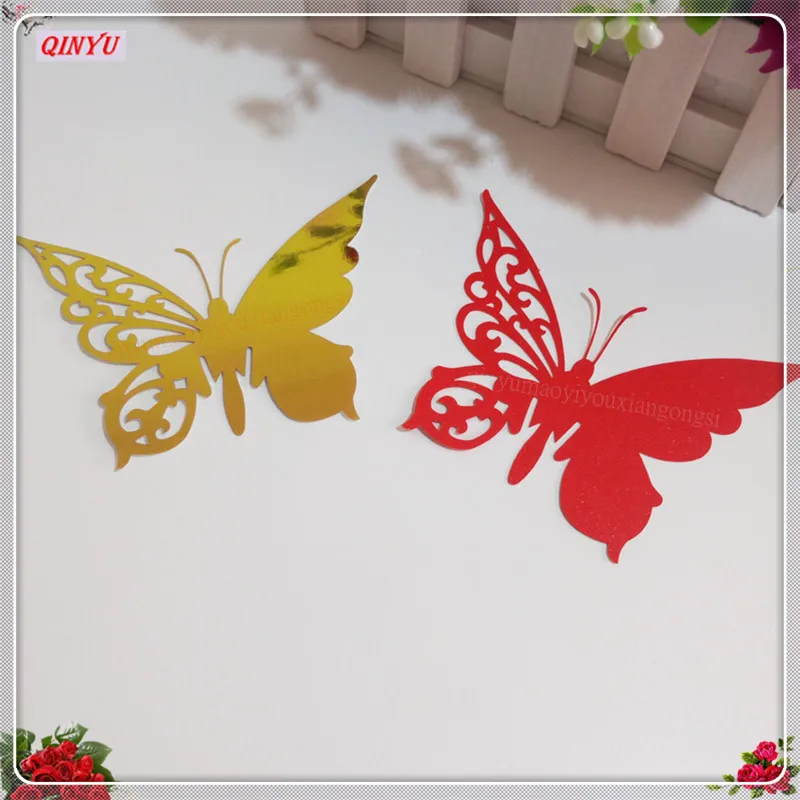 50 шт. бумажные бокалы бабочки для вина 21 цвет|paper card|cards for weddingdiy paper cards |