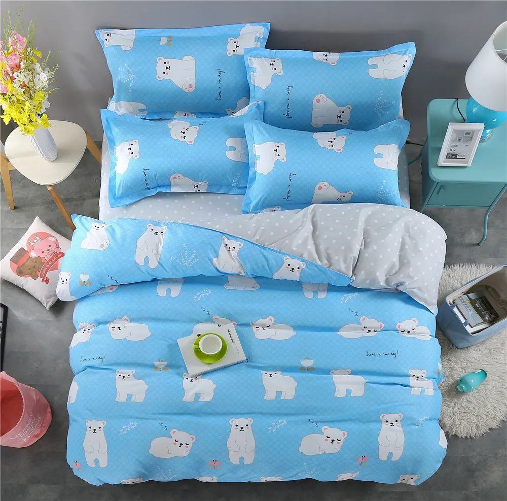 Waliicorners Nordic simplicity style geonetric pattern Duvet Cover sheets Bedding Set King queen full twin size Cute Girls bedclothes 17 378A1771