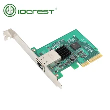 Iocest PCI-Express x4 для одного порта 10G/2,5G/1000 M/100 M RJ45 Lan адаптер Ethernet gigabit nic сетевая карта