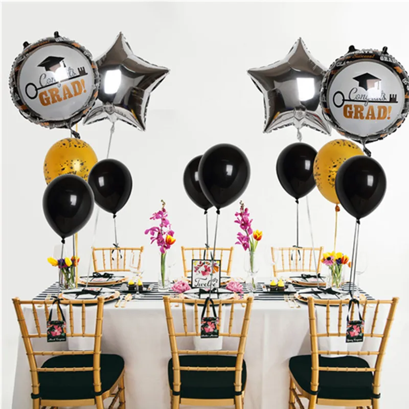 

2019 Graduation Party Balloon 12Pcs Photo Props Decoration Bachelor Cap Grad Congratulation Graduation Supplies