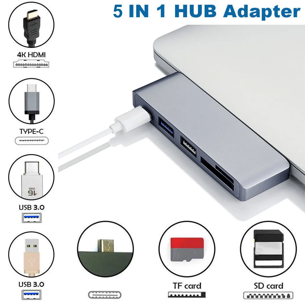 Ugreen USB C Hub Type 3.1 Adapter Dock 5 IN 1 adapter Dropshipping YE1.14 | Электроника