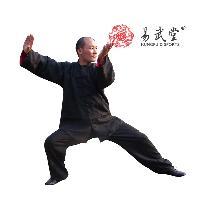 

[Yiwutang] 98% помытая льняная форма с двойным лицом tai chi, костюм кунг-фу и одежда wu shu