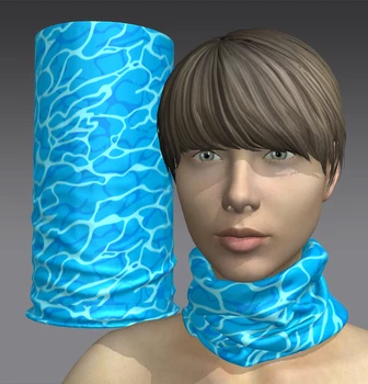 

Wholesale water pattern printing tube headwear, microfiber tube headwear