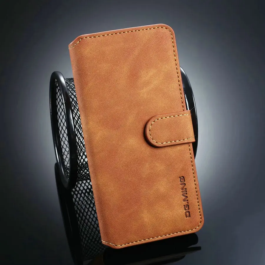 

DG.MING Retro Leather Cover For Huawei Y5 2019 Book Case Flip Magnetic Switch Wallet Case For Honor 8S Protector Bag Etui Coque