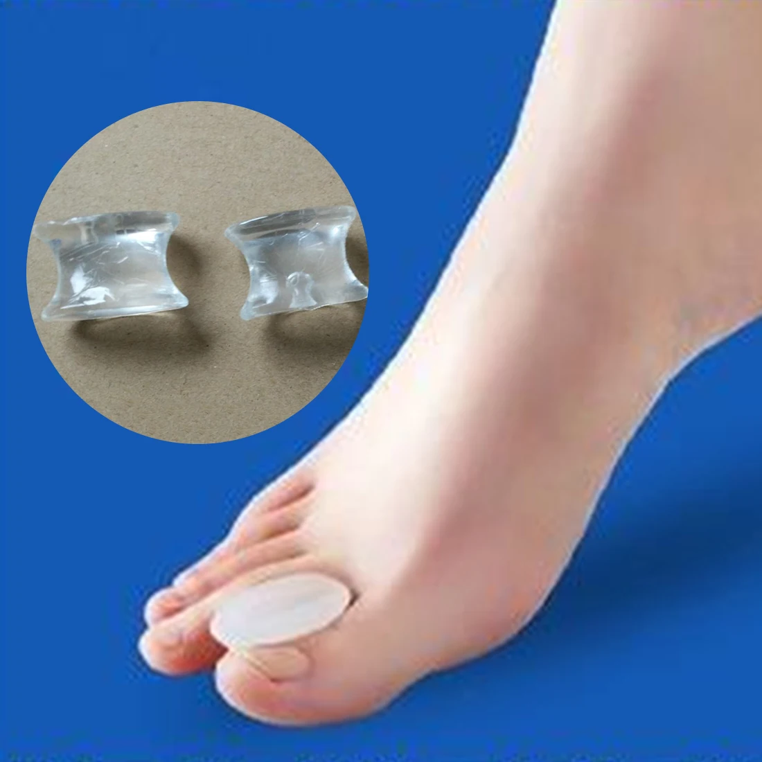 

Foot Thumb Valgus Corrector 2Pcs /pair Soft Silicone Toe Separators Spacer Straightener Foot Bunion Pain Relief Tool Safe Use