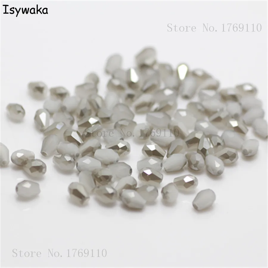 100 Faceted Rondelle Crystal Two Colour Solid Glass Beads 3x4mm