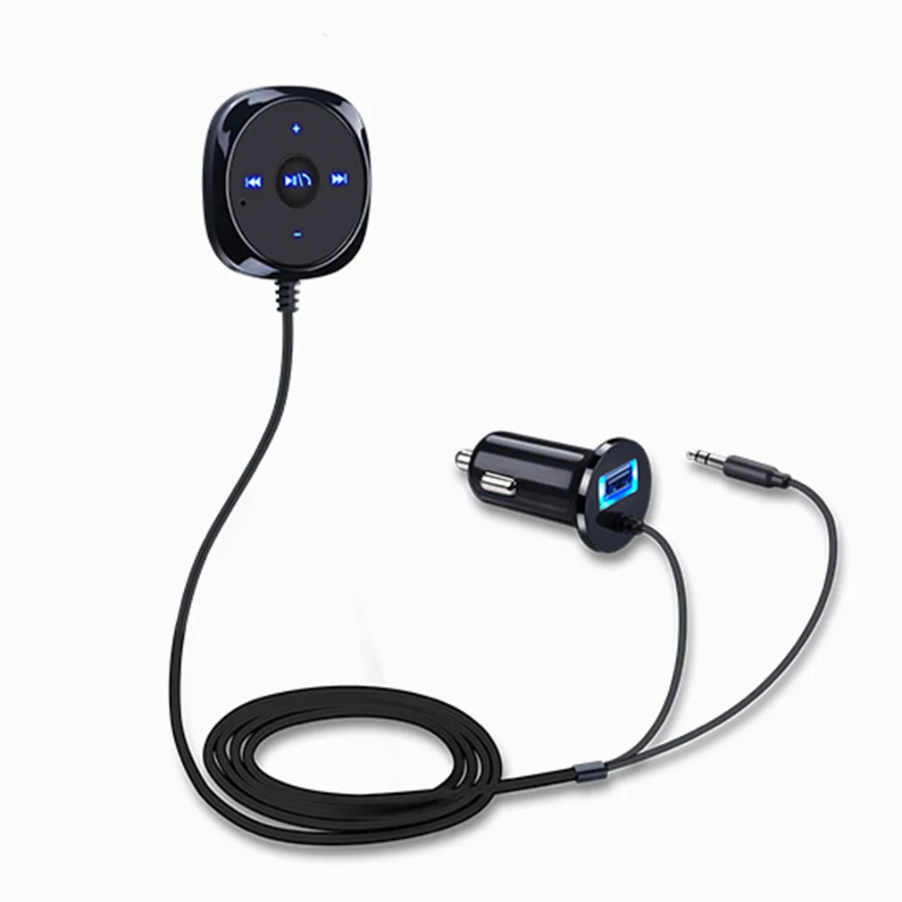 Bluetooth автомобильный комплект стерео музыкальный приемник MP3-плеер Hands-free 3,5 мм Aux вход 2.1A USB Громкая связь автомобильное зарядное устройство