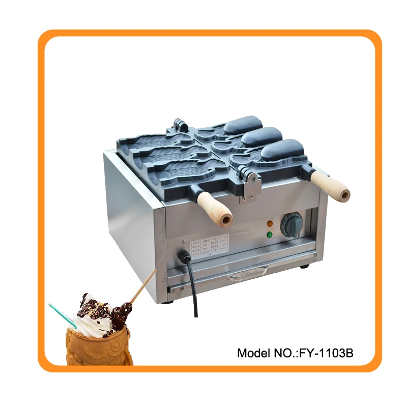

Free Shipping Commercial Non-sticky smokeless Electric Round Taiyaki Japanese Waffle Maker/Taiyaki waffle making machine