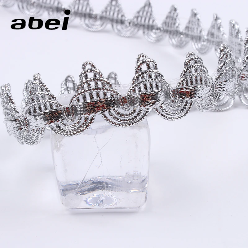 Lace Ribbon 10yards/lot 1.8cm Crocheted Silver Lace Ribbon Tape diy Wedding Cosplay Clothes Sewing fabric Handmade Headwear Accessory lace ribbon,lace sewing supplies,lace sewing accessories,lace garment accessories,lace accessories,lace hair accessories,lace decoration