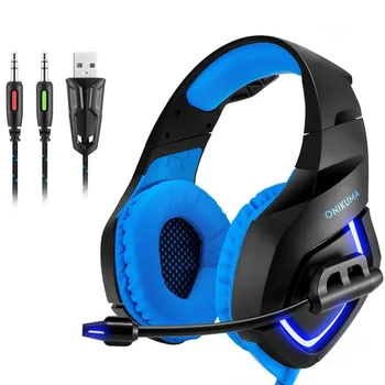 

Brand New Gamer Headset Gaming Headphone With Mic Led Light 3.5mm Casque Gaming Earphone Headphone For Computer With Microphone