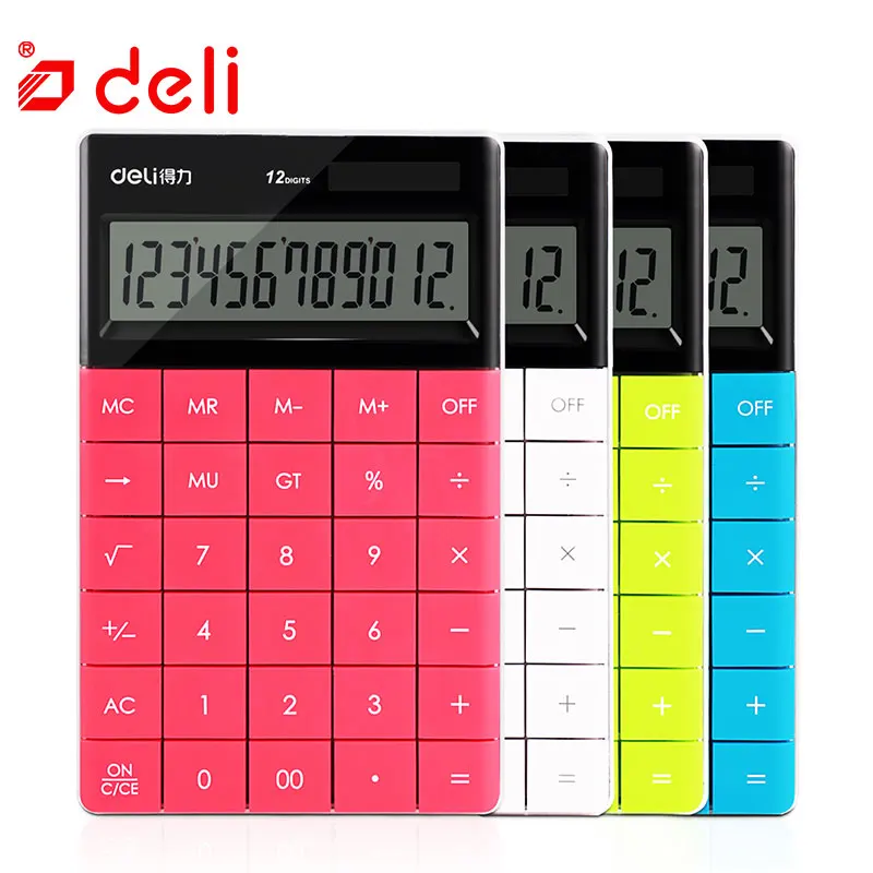 For Sale Deli Electronic Calculator Office 12 Digits Battery And