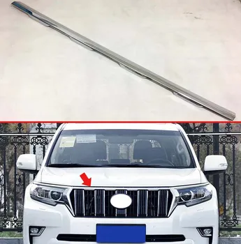 

For TOYOTA Land Cruiser Prado J150 2018 2019 Decorate Accessories ABS Chrome Front Grille Accent Cover On Mesh Trim