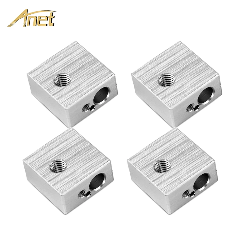 4 шт. детали экструдера для 3D принтера Anet A6 A8|aluminium heater block|heater blockparts 3d printer |