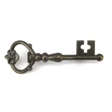 Manija de Puerta del cajón de armario de cocina de 119mm de longitud Estilo Vintage con forma de llave armario Puerta de armario tirador tono bronce