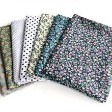 7 шт. темного цвета в горошек, с цветами, хлопковая ткань, жир, четверть пучка, ткань для шитья, сделай сам, пэчворк, тильда, стеганый текстиль, 50*50 см