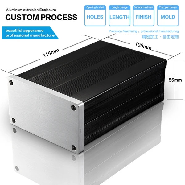

YGW-009 106*55-155mm audio amplifier aluminum box
