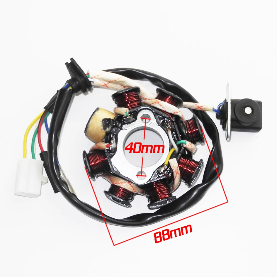 8 Катушек GY6 50cc Магнитный Статор для двигателя 139QMB/139QMI Запчасти скутера ATV|magneto