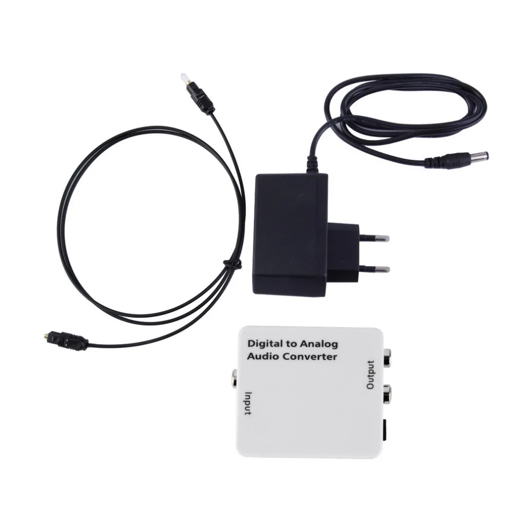 Оптический SPDIF/коаксиальный цифровой к RCA L/R аналоговый преобразователь для