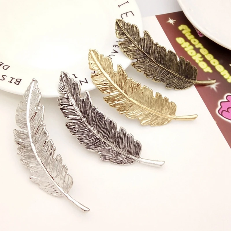

Women Headwear Barrettes for Female Headbands Leaves Hairpins Feather Shape Wedding Hair Accessories for Girls Hairpin