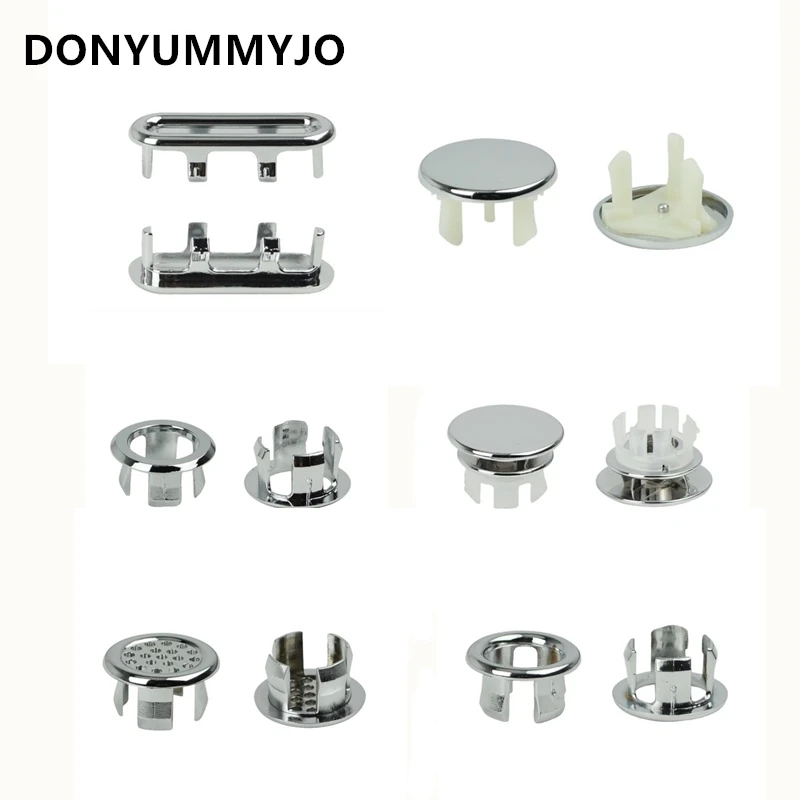 

DONYUMMYJO 100pcs/bag Plastic Ceramic Basin Sink Overflow Ring Wash Hole Cover Accessories Plug Cover Filter
