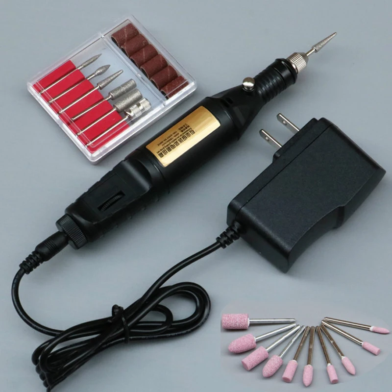 Electric Grinder Manicure Pen Drill Tool Removing Drill Machine Grinding Rotary Tool Kit for Engraving