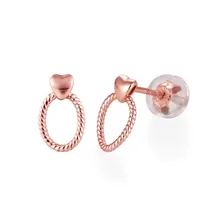 2018 Luxury Small Twisted Circle Earring For Women Fashion Party Elegant Stud Earrings 18K Gold AU750 Jewelry 0.68g цена 2018 Luxury Small Twisted Circle Earring For Women Fashion Party Elegant Stud Earrings 18K Gold AU750 Jewelry 0.68g цены онлайн
