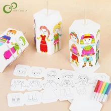 3 комплекта детская вращающаяся DIY Бумага цвет соответствия вращения сменная одежда кукла ручной работы Детский сад ремесло игрушки для детей GYH